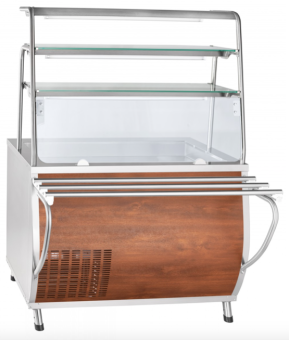 Прилавок-витрина холодильный Abat ПВВ(Н)-70Т-НШ (дуб) (210000007758)